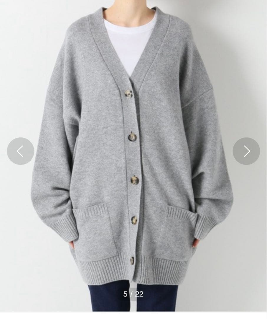 【新品】ドゥーズエムクラス　グレー　　　　　　　　BIGカーディガン