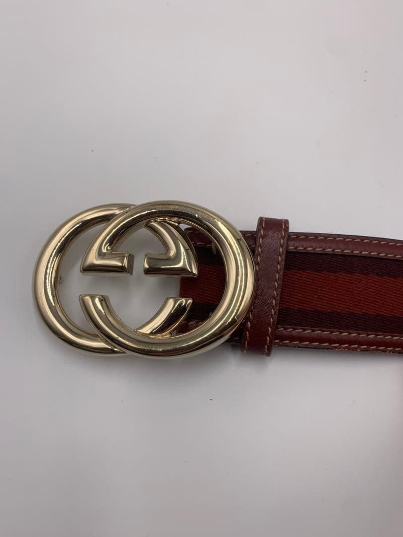✨美品✨グッチ ベルト インターロッキング GG シマ レザー ユニックス