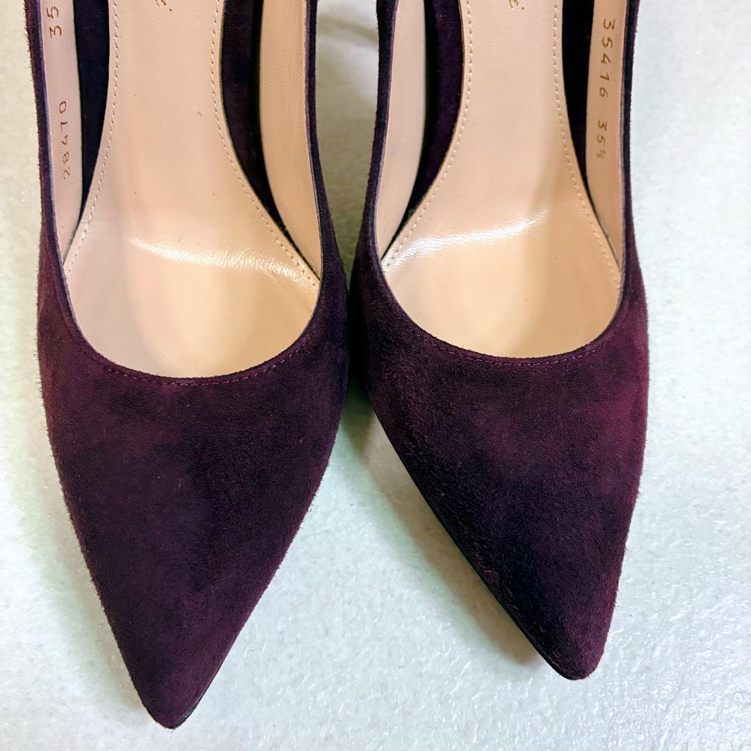 【極美品】GIANVITO ROSSI ポインテッドトゥ スエード ピンヒール