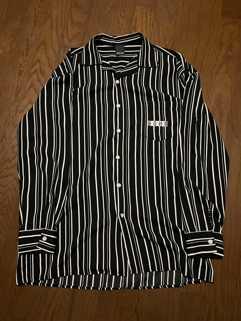 BGHB バガーチ　ストライプ ボタンアップシャツ