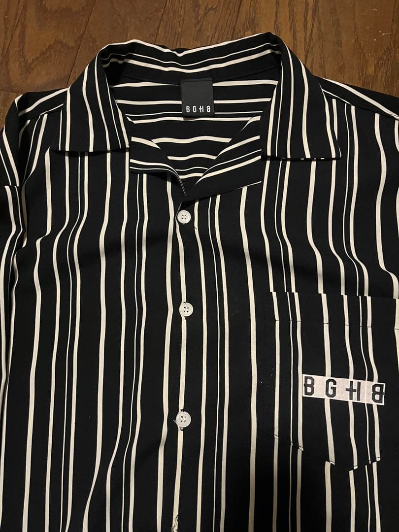 BGHB バガーチ　ストライプ ボタンアップシャツ