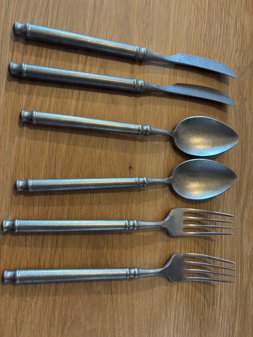 ステンレススチール カトラリーセット 6点とサイドテーブル　KRN様おまとめ専用