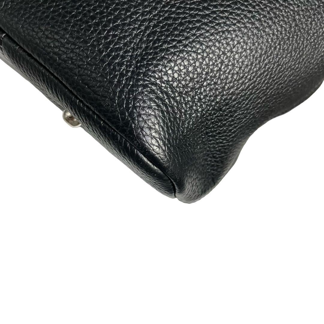 美品　バーニーズニューヨーク トートバッグ A4 シボ革 レザー 黒 790