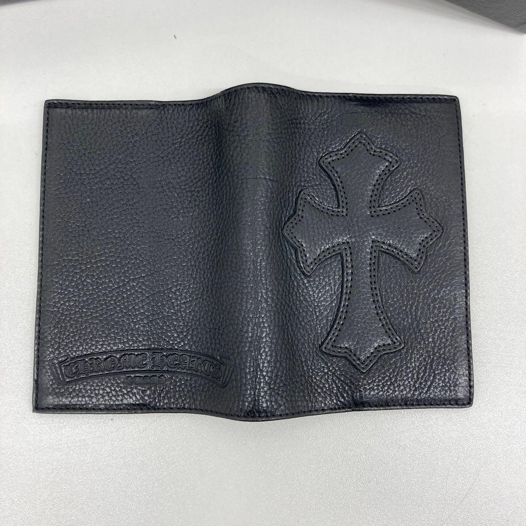 【新品】Chrome Hearts ブラックレザー パスポートケース