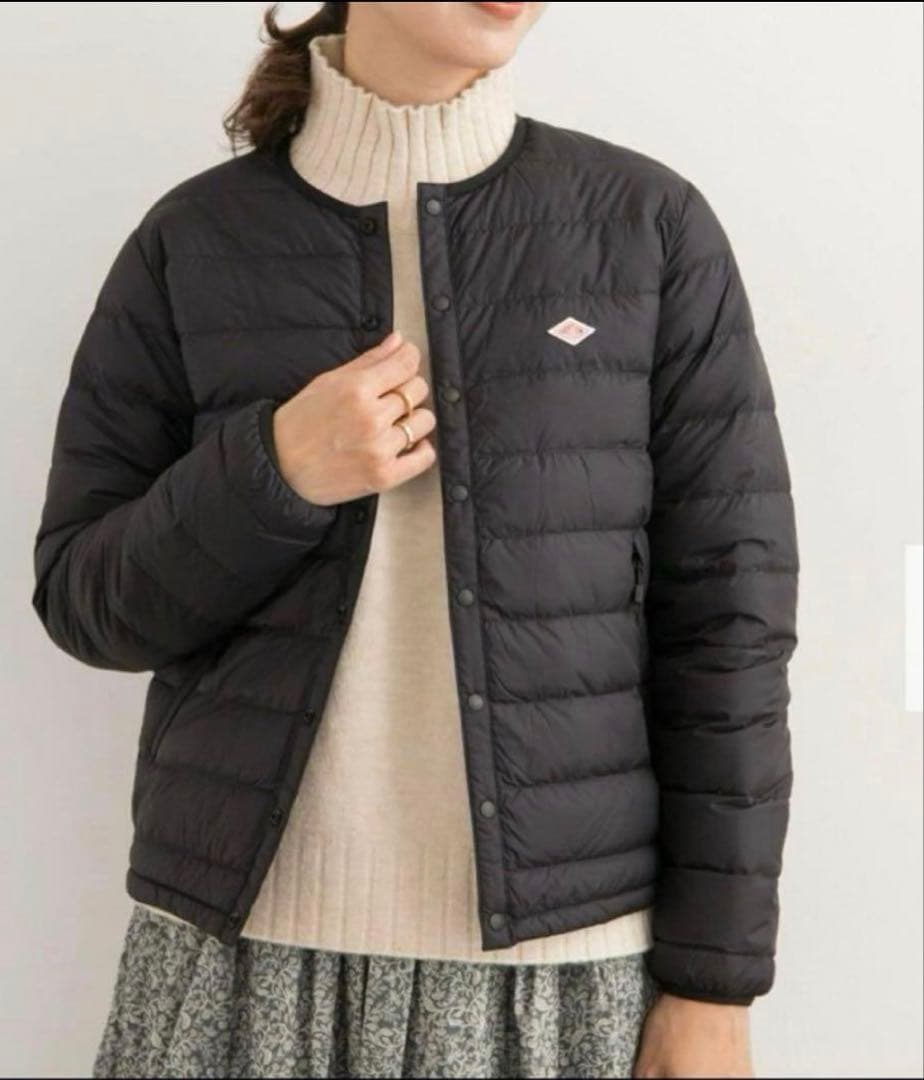 【早い者勝ち】DANTON ダントン Sサイズ　ノーカラーインナーダウン