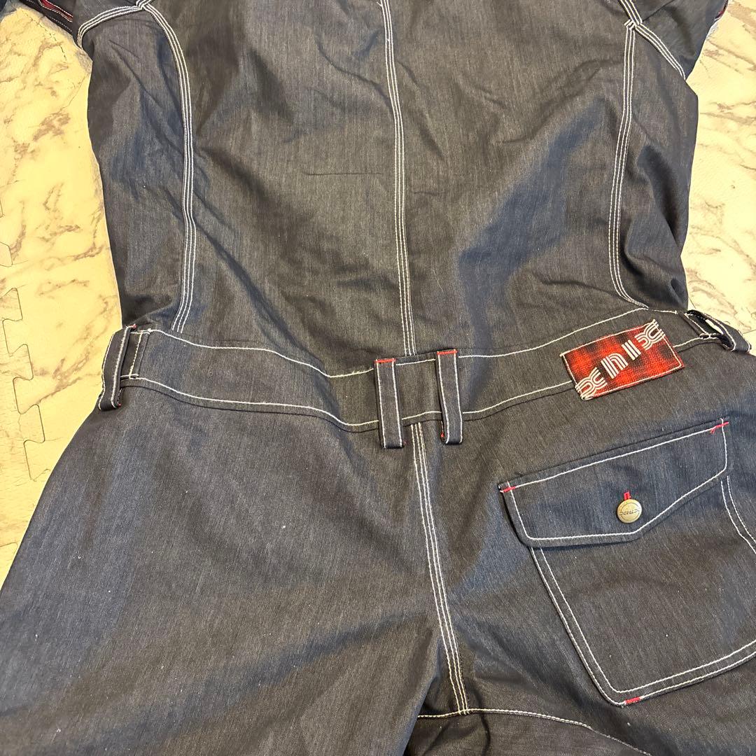 美品X-niX スノーウェア　デニム　上下　ツナギ　スノーボード　Lサイズ