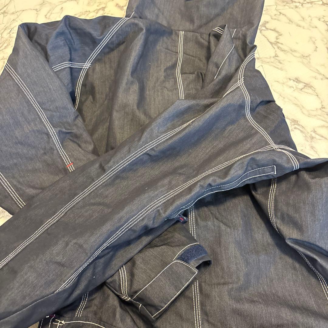美品X-niX スノーウェア　デニム　上下　ツナギ　スノーボード　Lサイズ