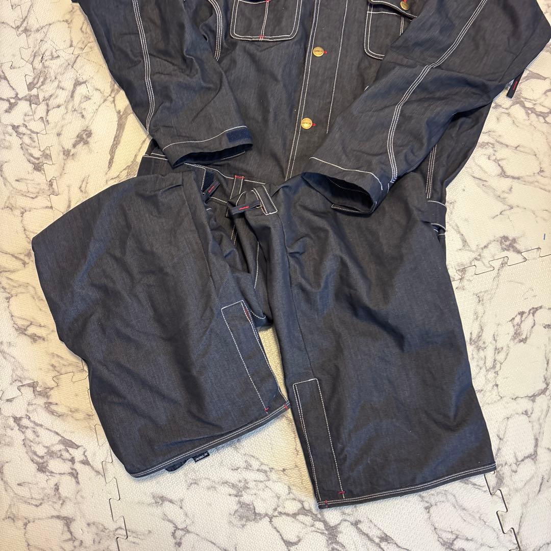 美品X-niX スノーウェア　デニム　上下　ツナギ　スノーボード　Lサイズ