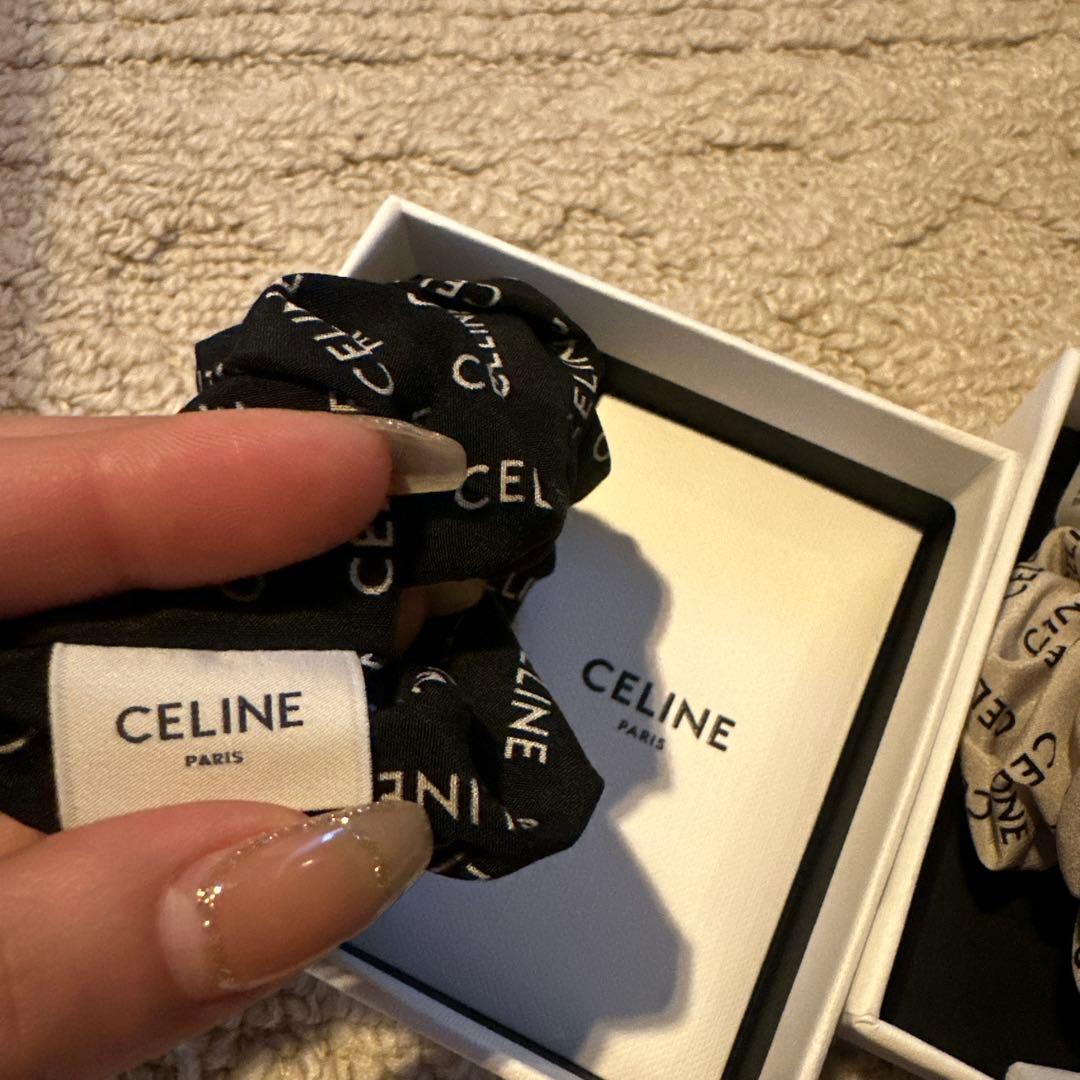 CELINE シルク ヘアゴム 2個セット
