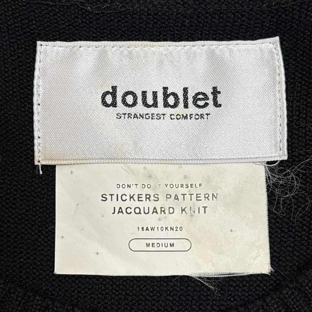 トップス doublet Stickers Pattern Jacquard Knit M
