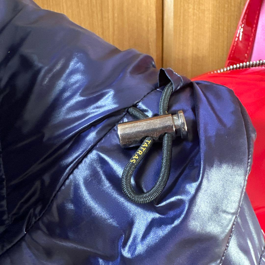 TATRAS グースダウン フード付きロングダウンジャケット ネイビー