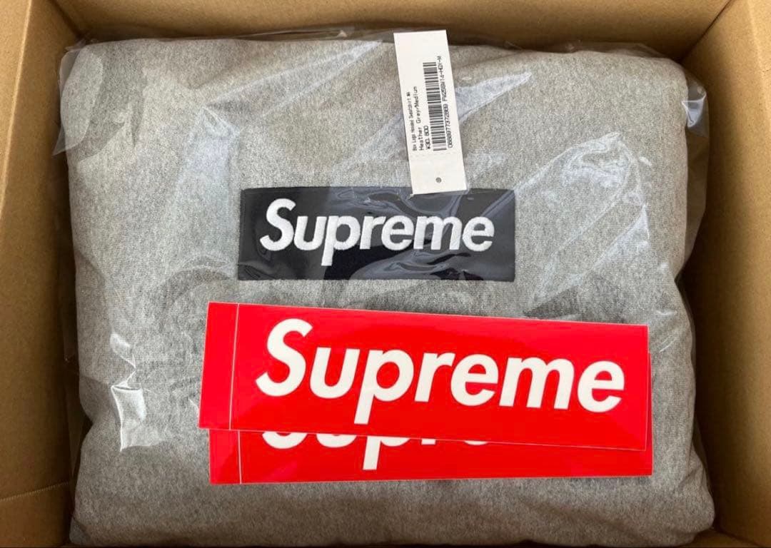 トップス Supreme Box Logo Hooded Sweatshirt Grey