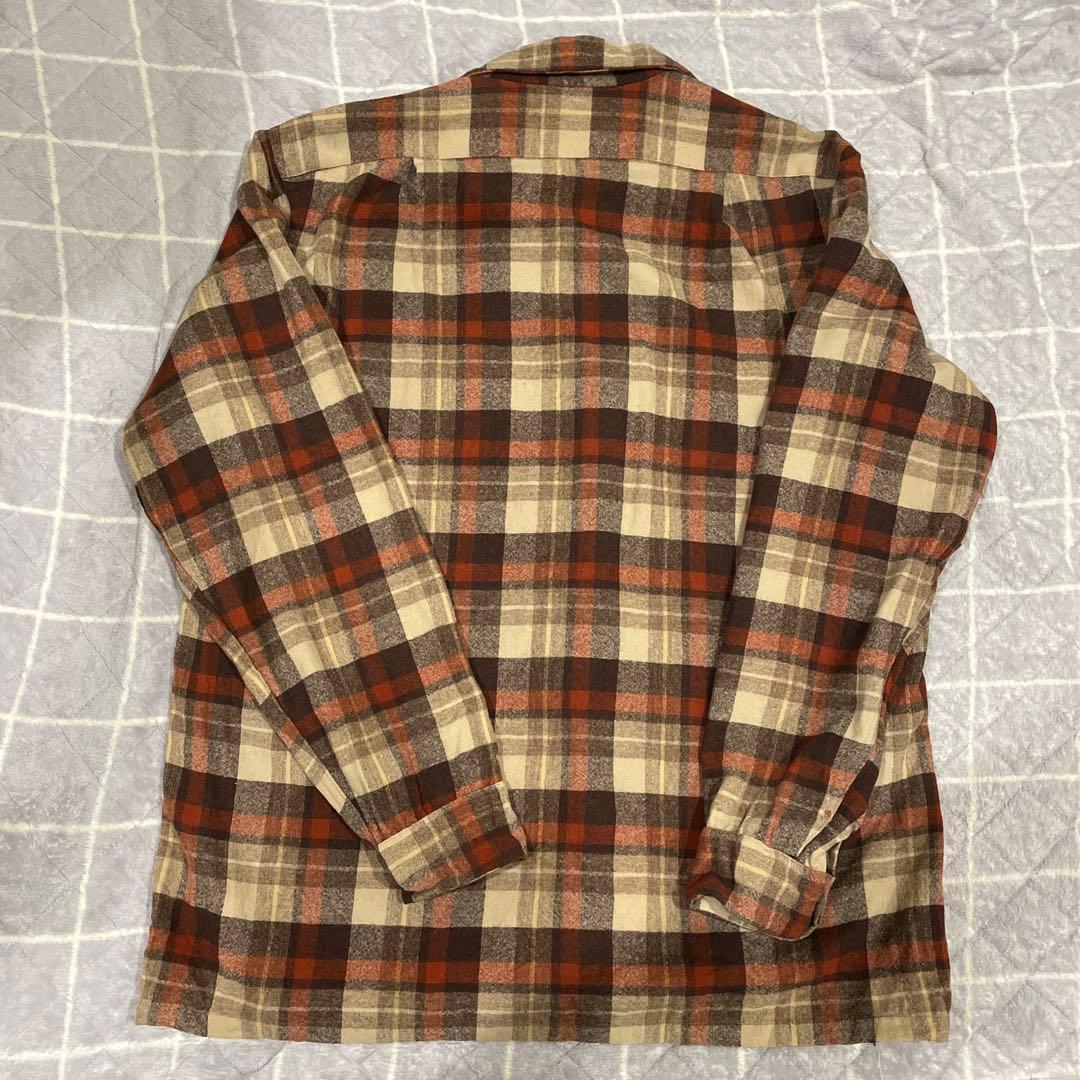 70s ペンドルトン ボードシャツ USA製 ブラウン　開襟　ビンテージ