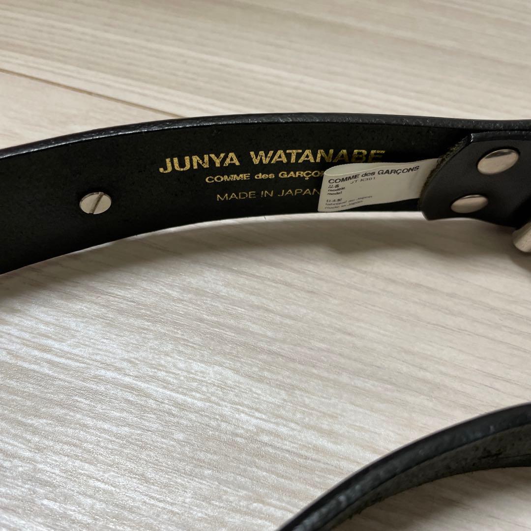 ジュンヤワタナベコムデギャルソンチェーンパンクベルトレザー本革ブラックpunk