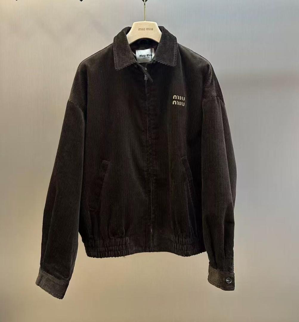 miu miu ダークブラウン コーデュロイ ジャケット 42