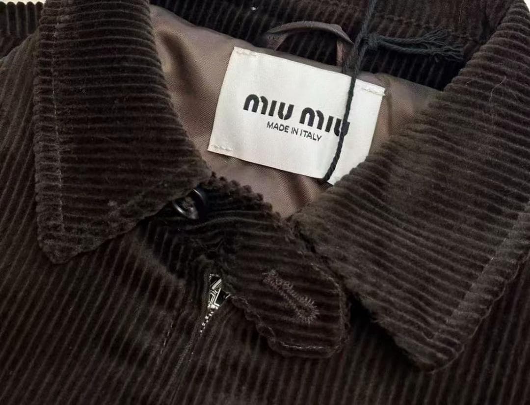 miu miu ダークブラウン コーデュロイ ジャケット 42