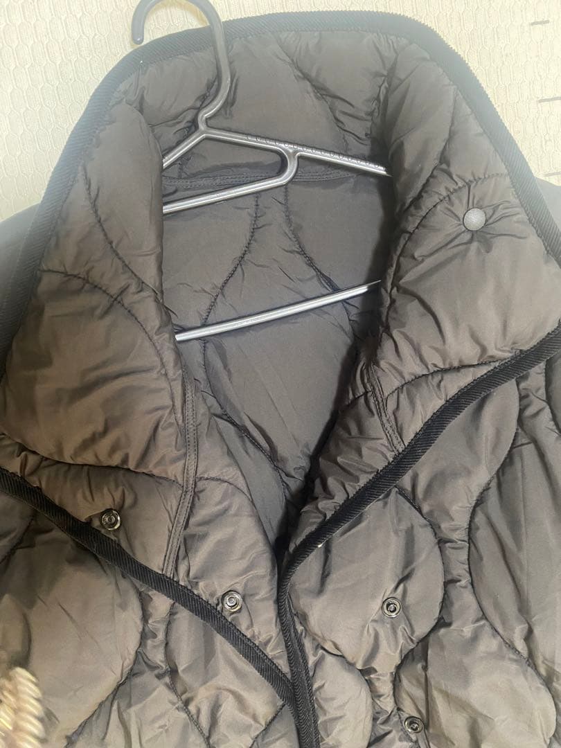 mizuiro ind 黒 キルティング ロングダウンジャケット