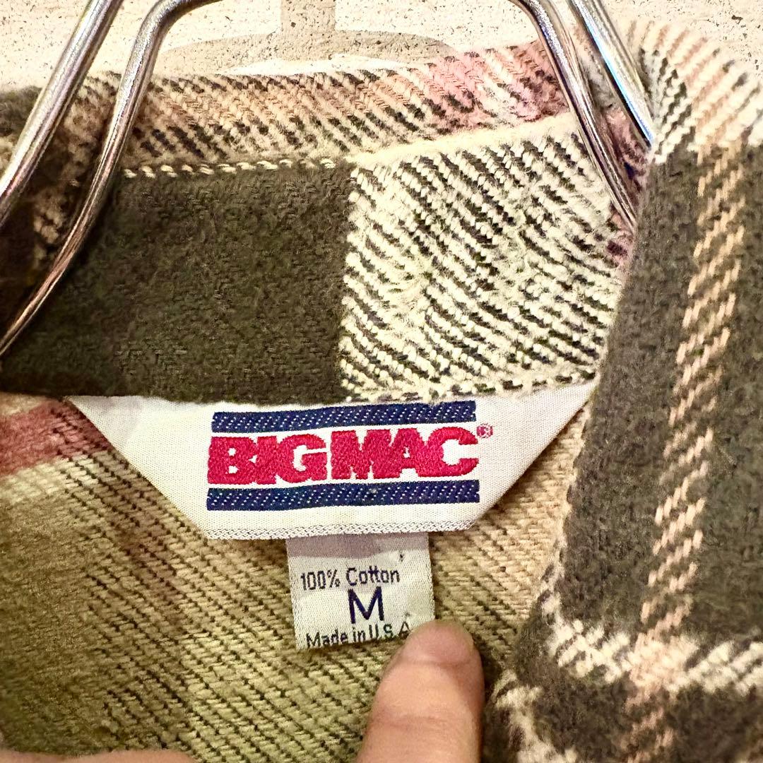 80s USA製 BIGMAC ビッグマック ネルシャツ チェック