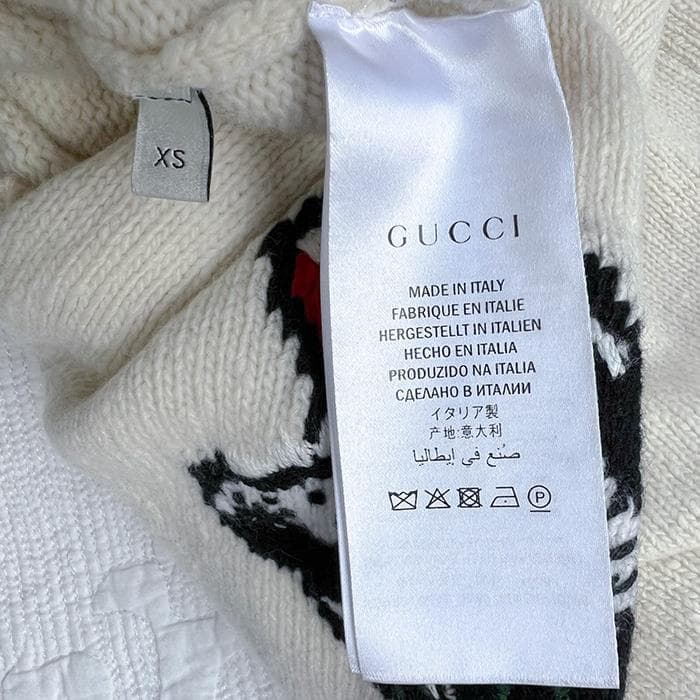 エ*ミ様 GUCCI グッチのセーター　ニット　ロゴ刺繍　タイガー