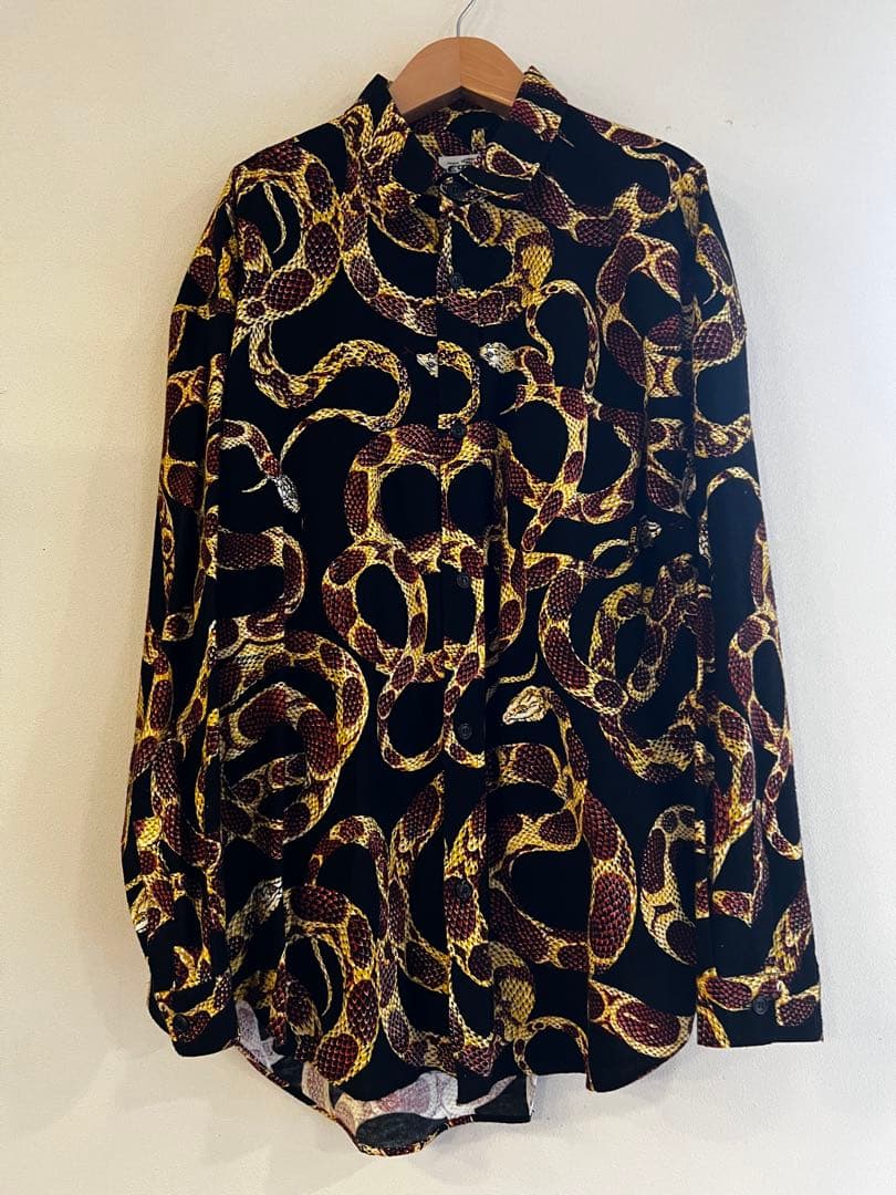 現行限定品 CALEE スネーク柄 フランネル オーバーサイズシャツ Lサイズ