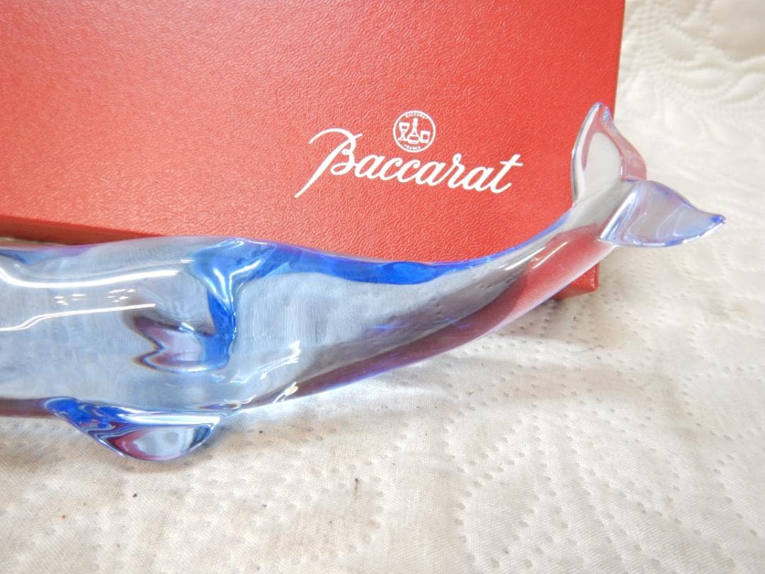 Baccarat 　バカラ　ホエール　クジラ　ガラス彫刻 　約16cm