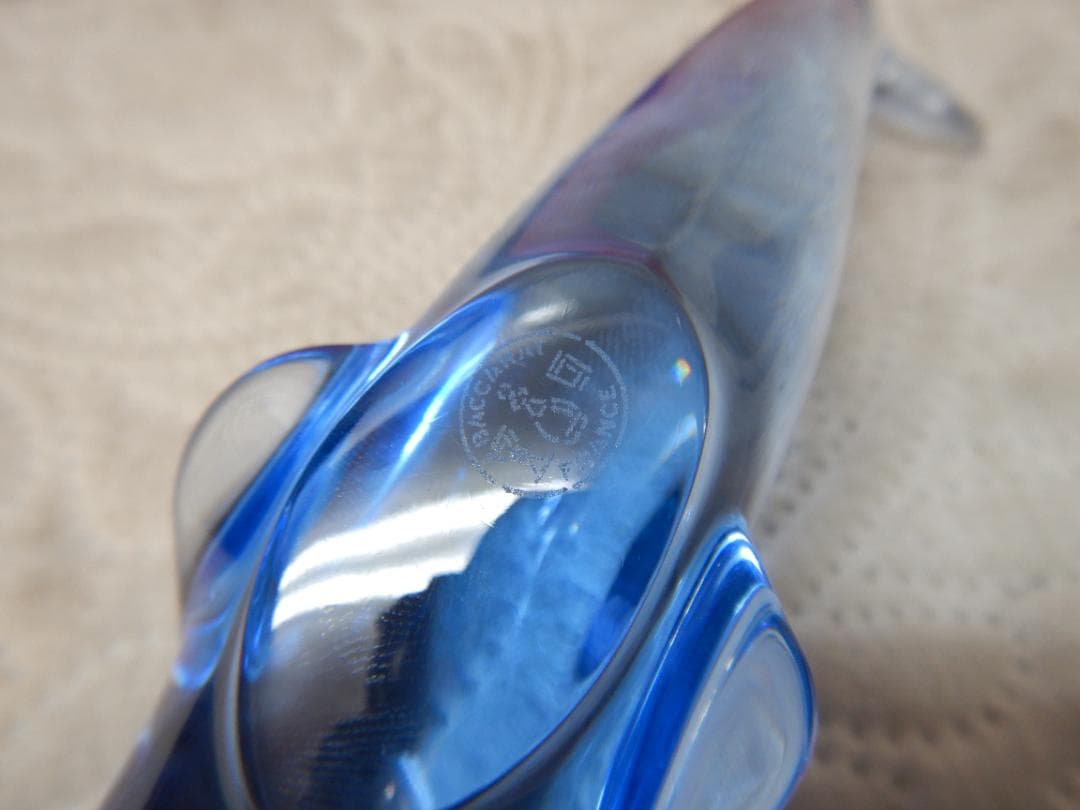 Baccarat 　バカラ　ホエール　クジラ　ガラス彫刻 　約16cm