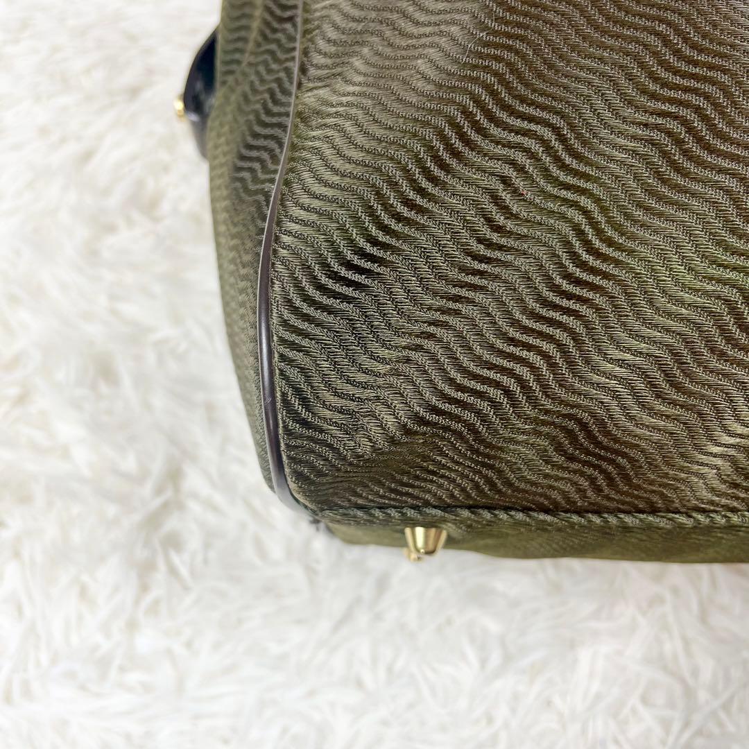 BALENCIAGA バレンシアガ　ボストンバッグ　ナイロン　グリーン