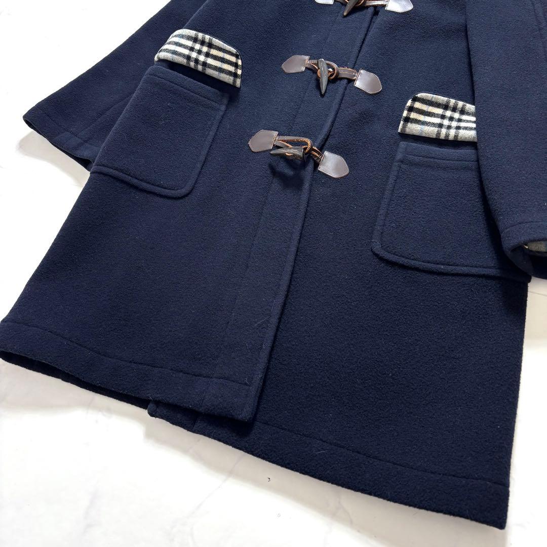 美品✨バーバリーロンドン ダッフルコート ノバチェック ロング ネイビー 160