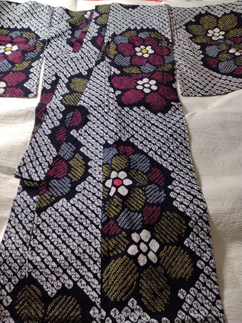 【未使用】高級浴衣　有松鳴海絞りの浴衣１8