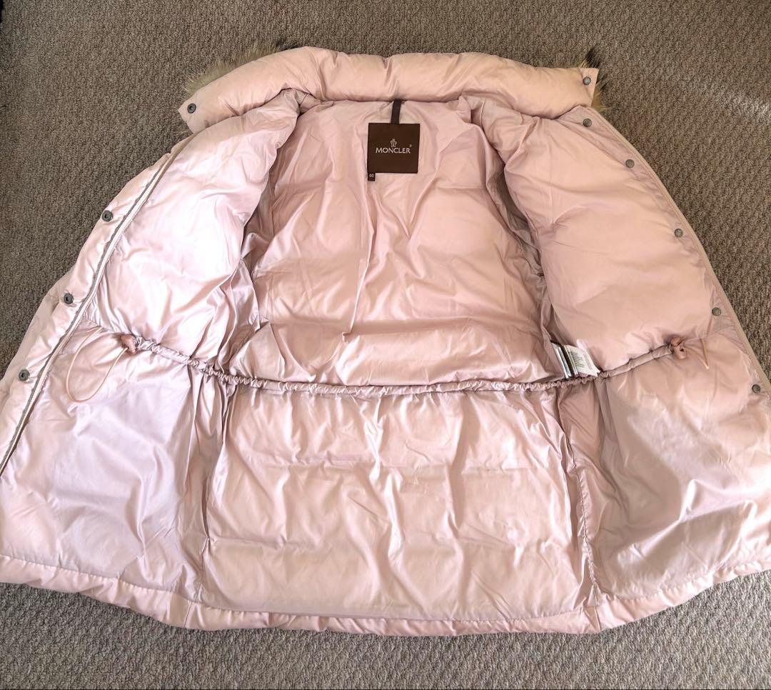 モンクレール ダウンジャケット バレンティーヌ フード付 ピンク 00 茶タグ