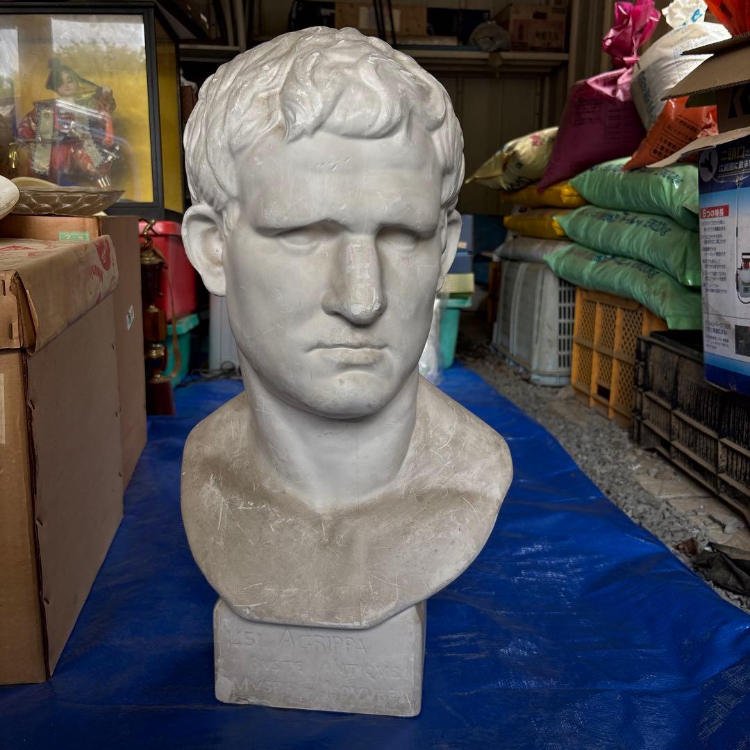 石膏像　アグリッパ　彫刻胸像