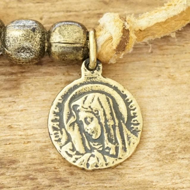 新品 B'z 稲葉浩志着用 amp japan ビーズ ブレスレット 茶 真鍮