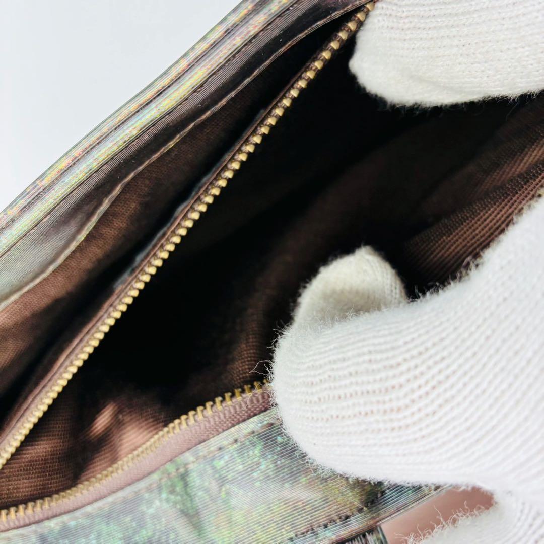 ゴルチエ Vサイバー 玉虫色 ショルダーバッグ メッセンジャーバッグ