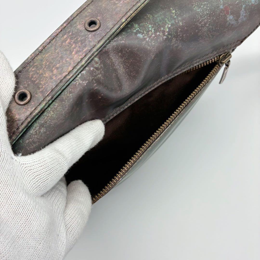 ゴルチエ Vサイバー 玉虫色 ショルダーバッグ メッセンジャーバッグ