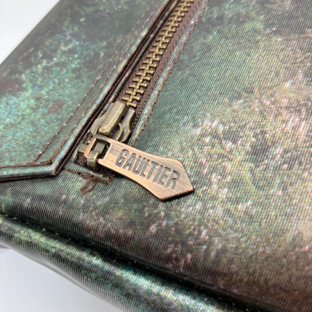 ゴルチエ Vサイバー 玉虫色 ショルダーバッグ メッセンジャーバッグ