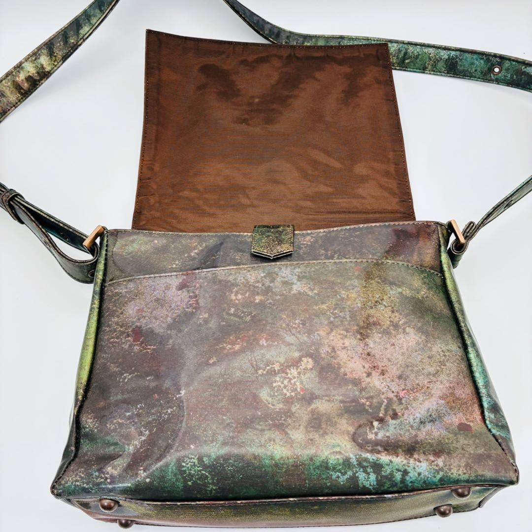 ゴルチエ Vサイバー 玉虫色 ショルダーバッグ メッセンジャーバッグ