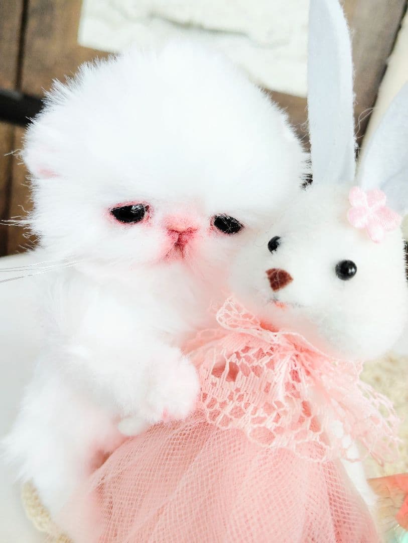 むぎゅサイズ♡お腹ぽっこり♡赤ちゃん子猫のピポちゃん♡アートドール♡ぬいぐるみ♡