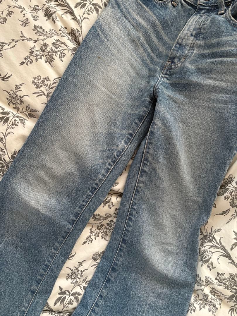 【美品】2025年製MOUSSY マウジー MVSフレアデニム 24インチBLU