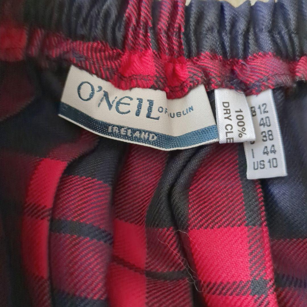 新品タグ付♥オニールオブダブリン　巻きスカート　プリーツ　チェック　膝丈　12