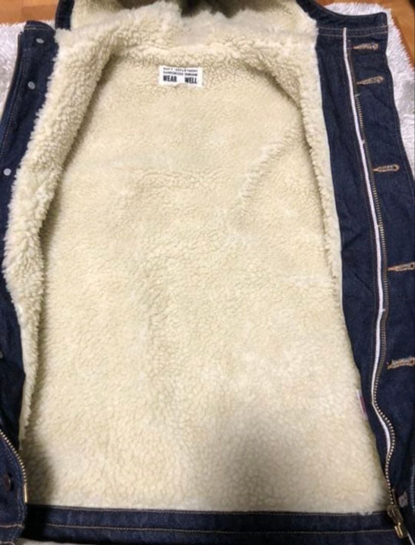 ues ボアベスト　デニム