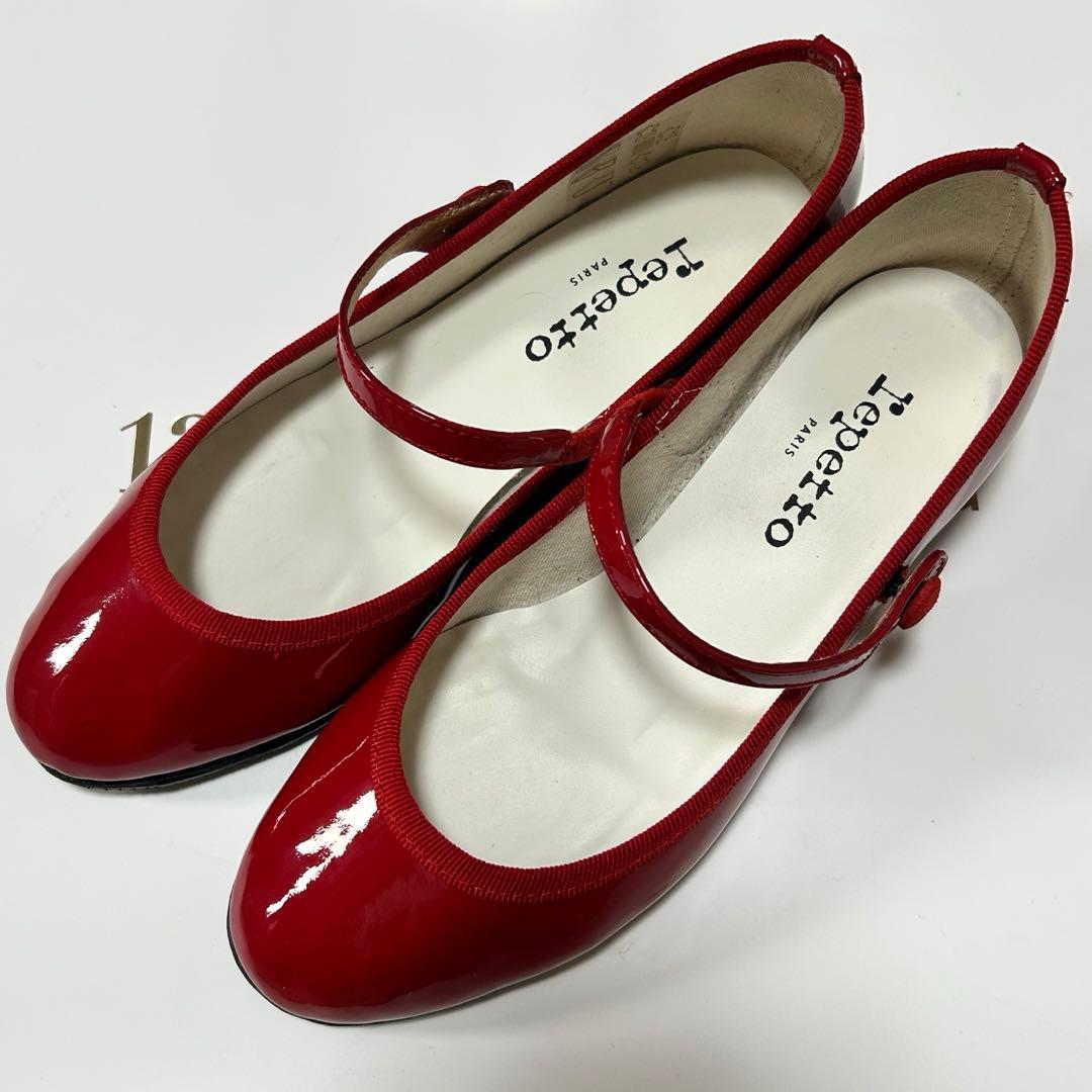 repetto レペット レッド 赤 メリージェーン ストラップ付き ヒール
