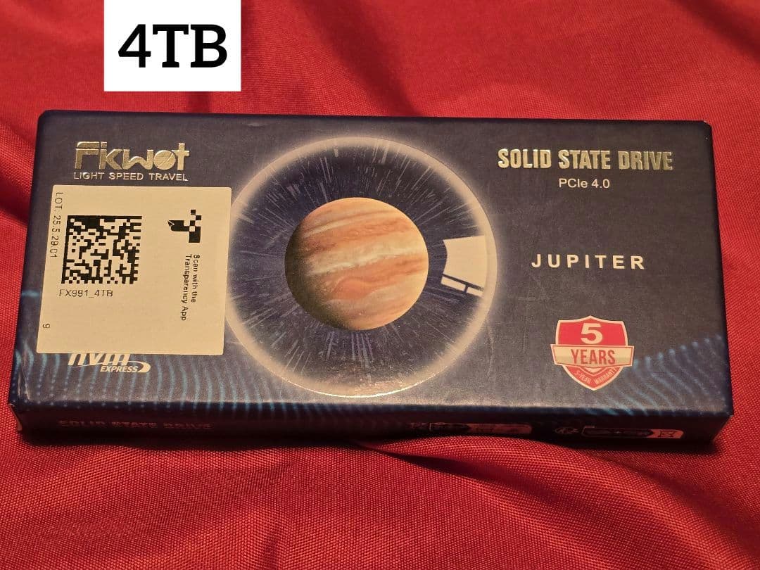 新品 FIKWOT FX991 4TB M.2 NVMe Gen4 SSD