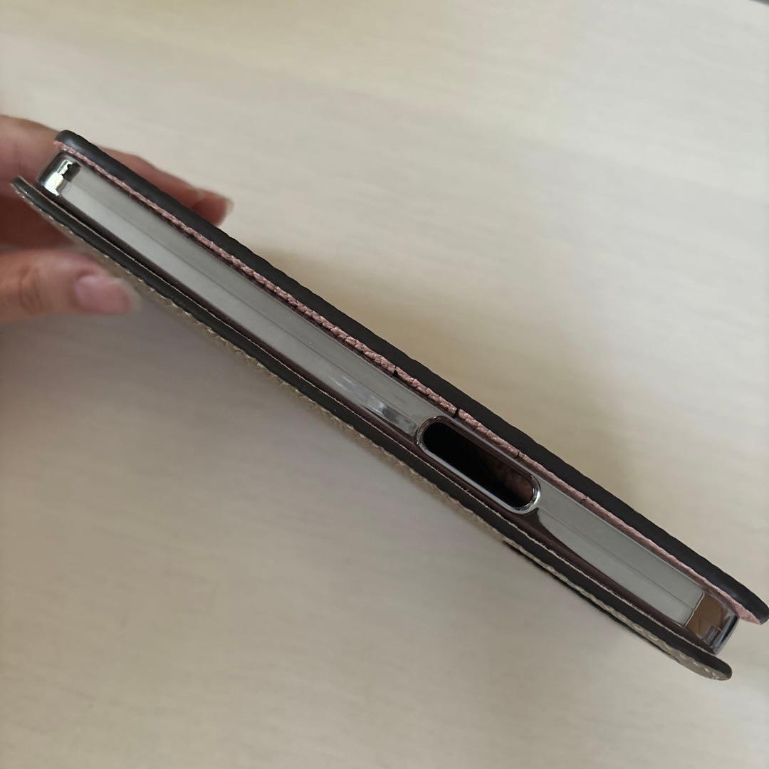 【超美品】BONAVENTURA iPhoneケース(グレージュ＋サクラ)