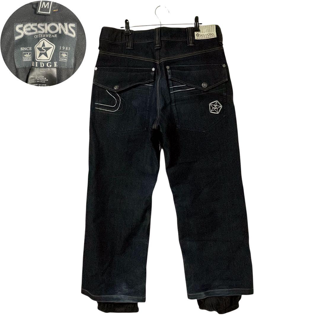SESSIONS セッションズ デニムスノーパンツ ボード 2WAYスノボ 濃紺