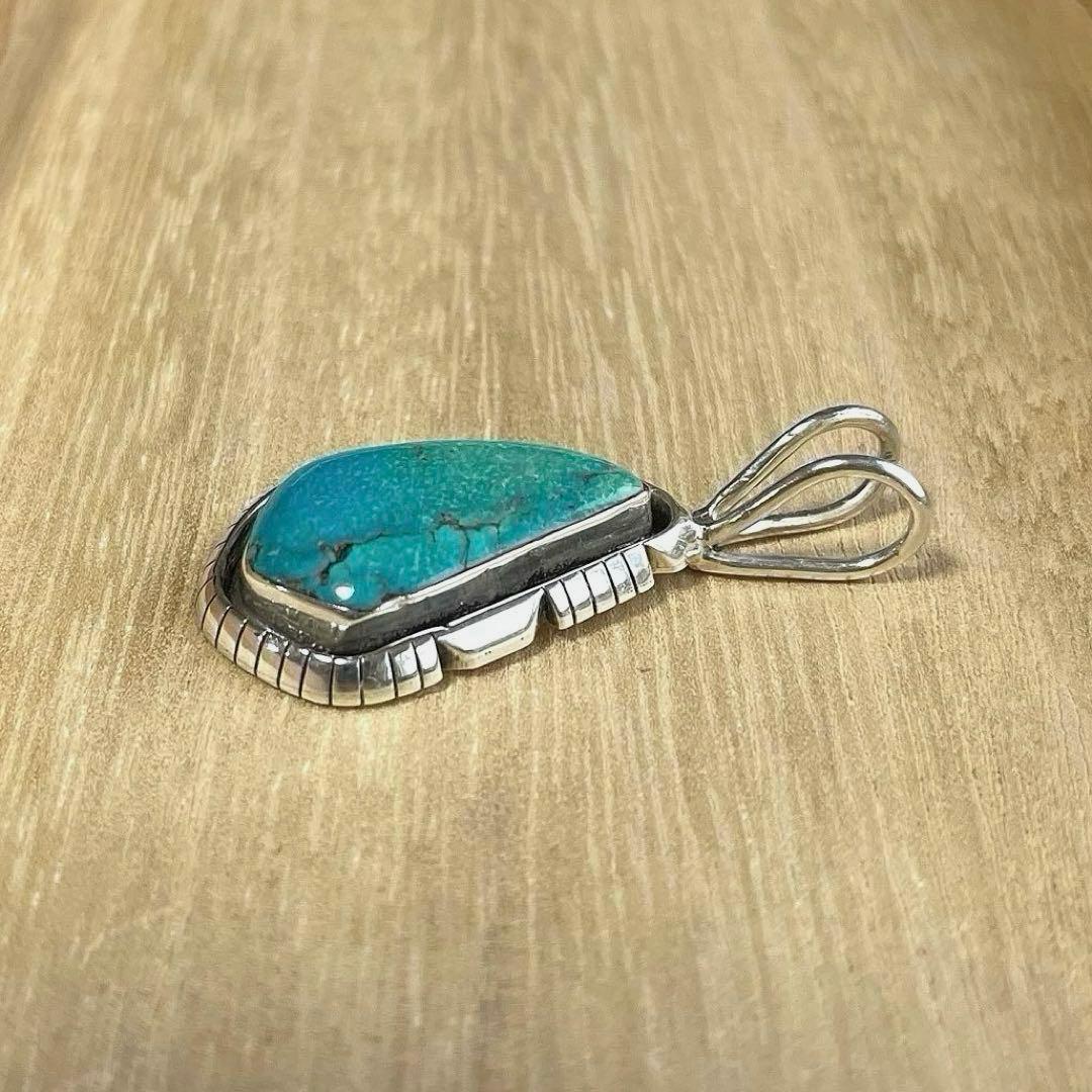 Navajo ナバホ TT ホールマークターコイズ STERLING ペンダント