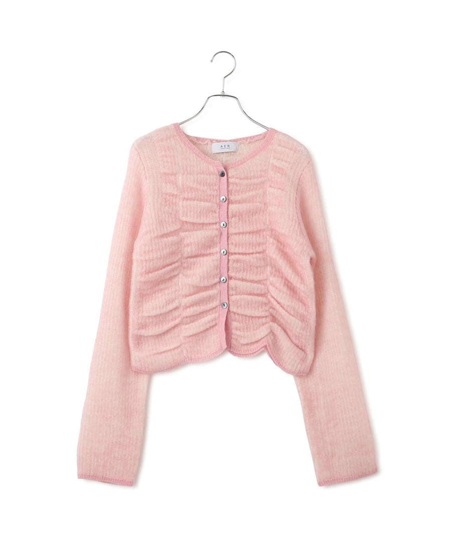 [ADAM ET ROPÉ] 2025AW ダブルモヘアシャーリングカーディガン