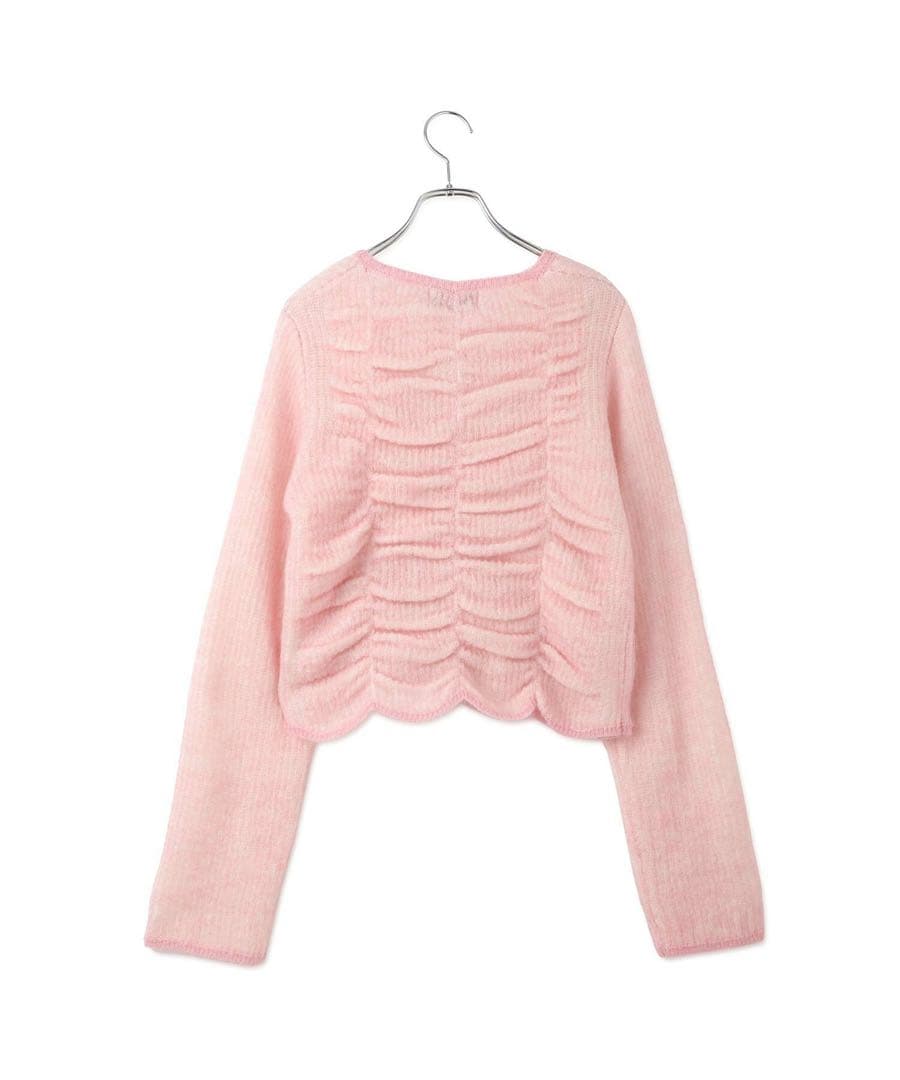 [ADAM ET ROPÉ] 2025AW ダブルモヘアシャーリングカーディガン