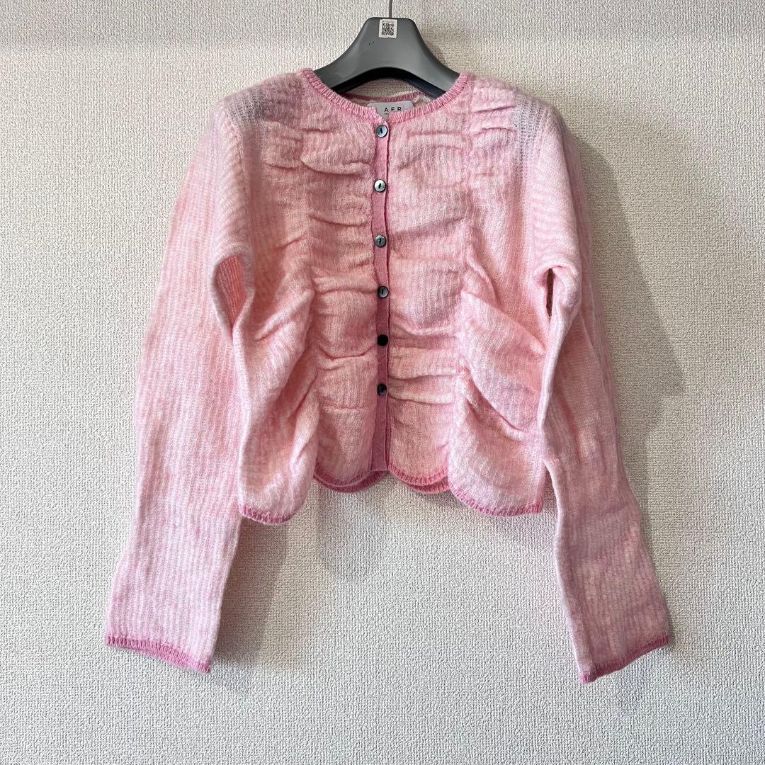 [ADAM ET ROPÉ] 2025AW ダブルモヘアシャーリングカーディガン