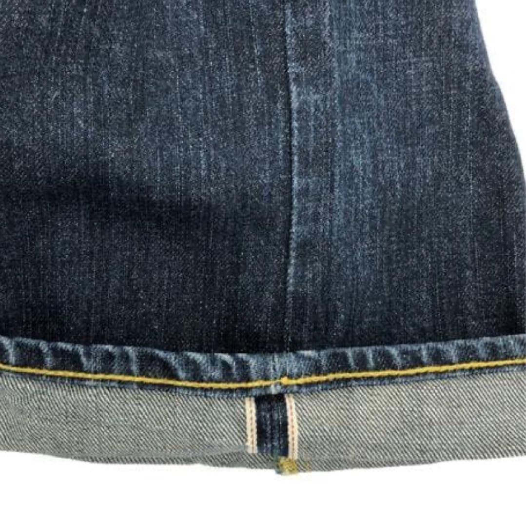 美品✨EVISU 大黒 メニーポケット 赤耳 カモメプリントデニムパンツ 濃紺