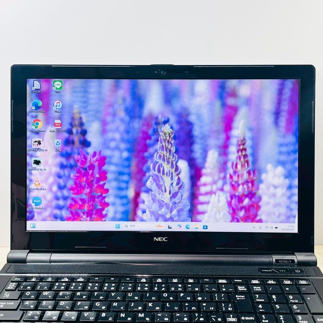 【人気】メモリ8GB✨SSD搭載✨カメラ付✨ノートパソコン NEC Win11